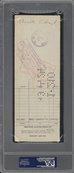 1924 Waite Hoyt Signed New York Yankees Payroll Check (PSA/DNA)